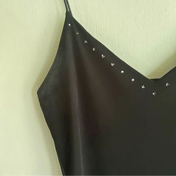 Y2K BYER TOO! Asymmetric Sparkly Midi Slip Dress Whimsigoth Fairy Grunge Sz L - Picture 4 of 15